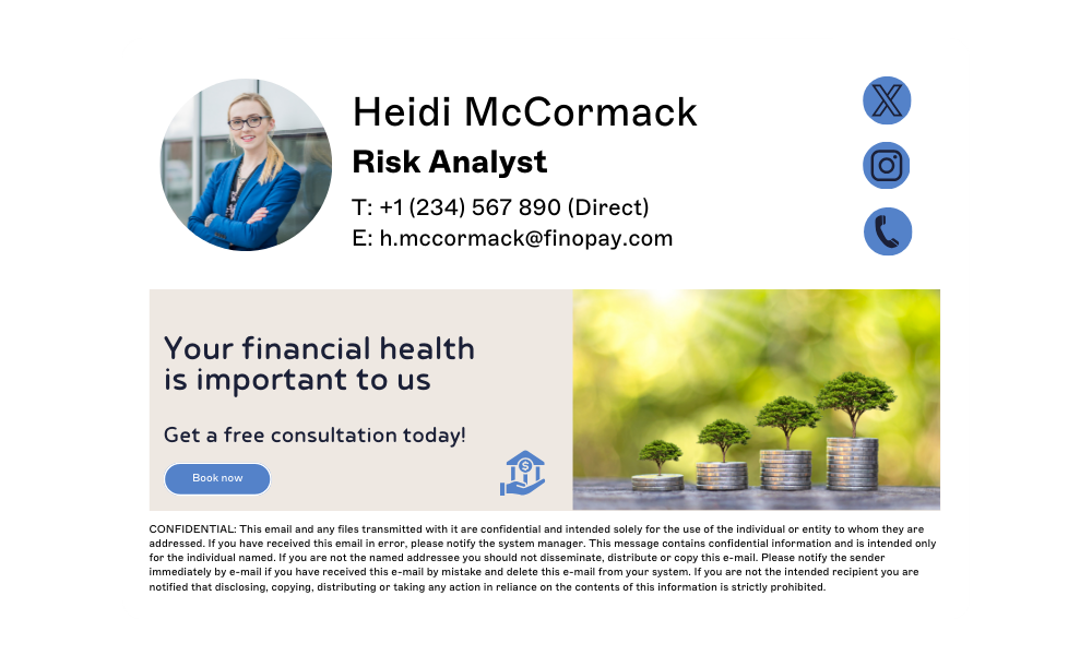 risk analyst email signature template