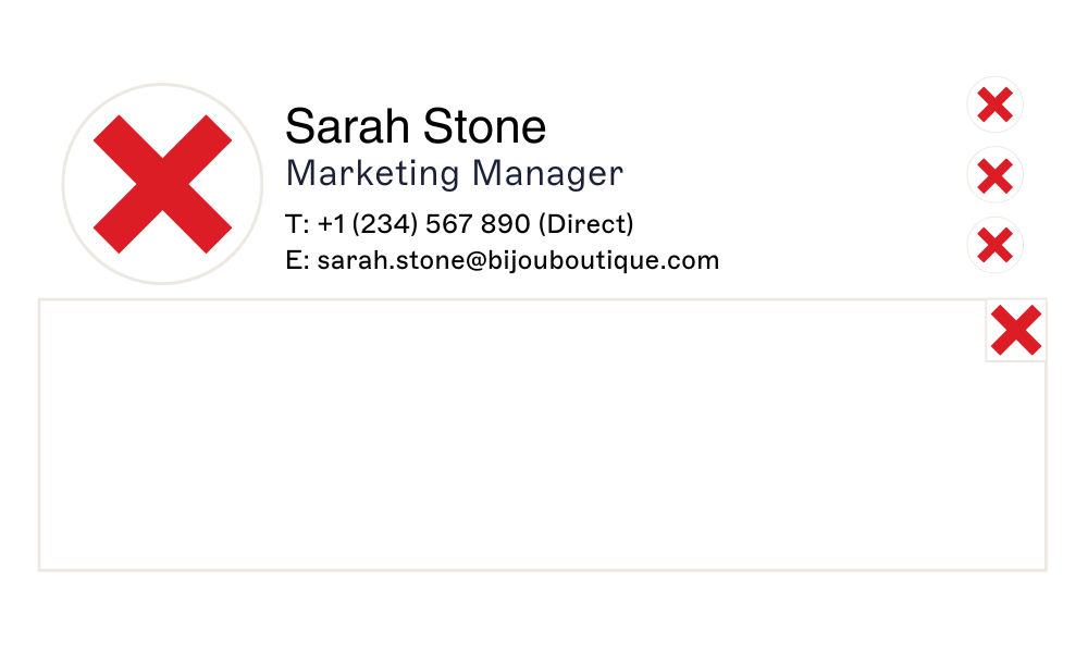 broken email signature