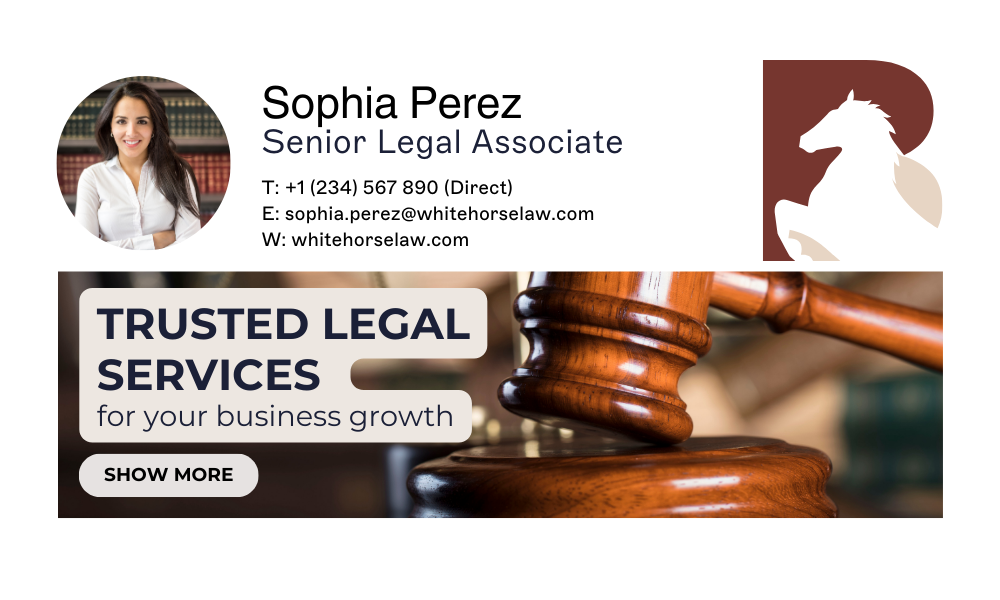 senior legal associate email signature