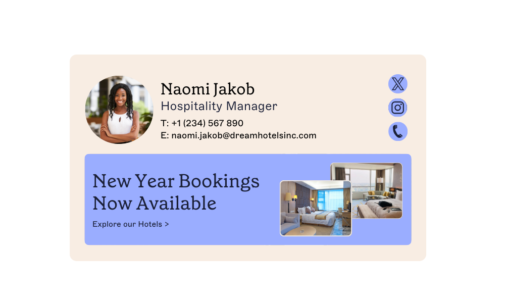 new year email signature for hospitality