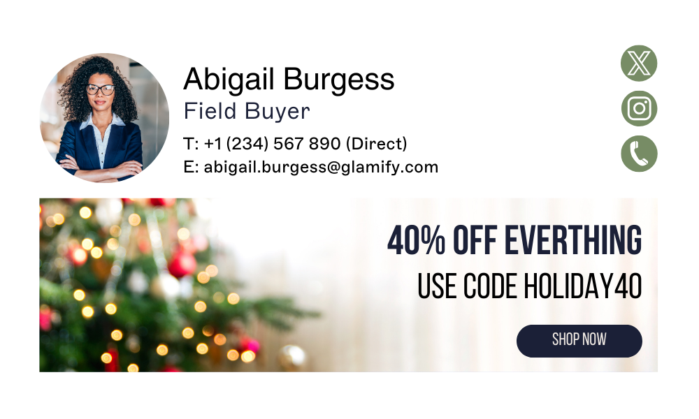 E-Mail-Signatur mit festlichem Banner