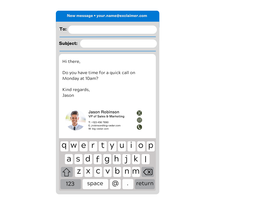 iphone email signature example