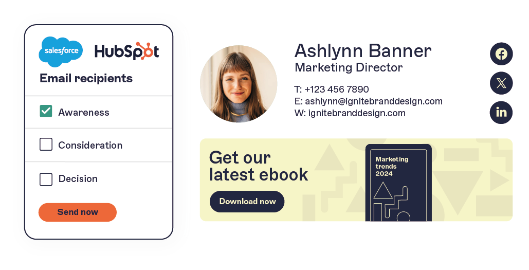 Email signature using Exclaimer's CRM integrations