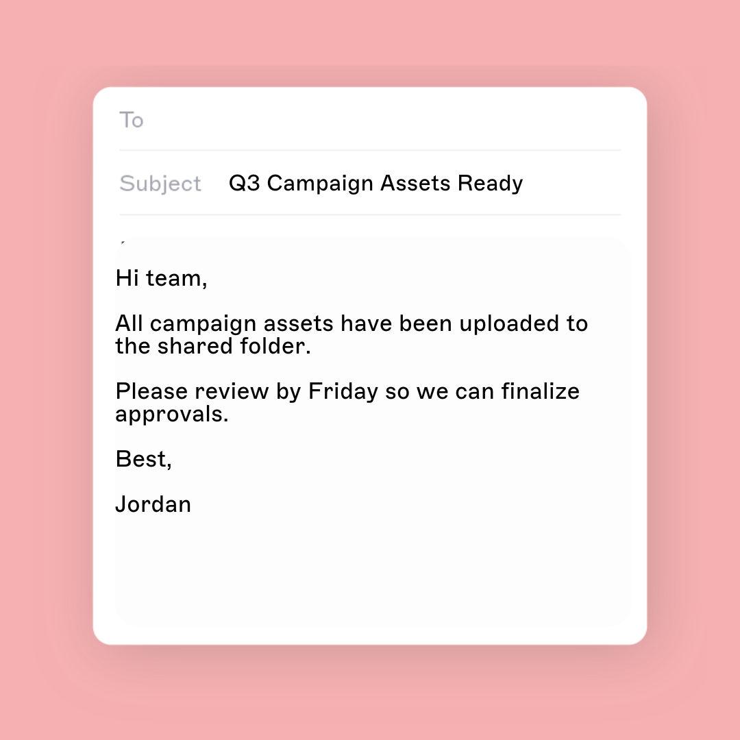 semi formal email sign-off example