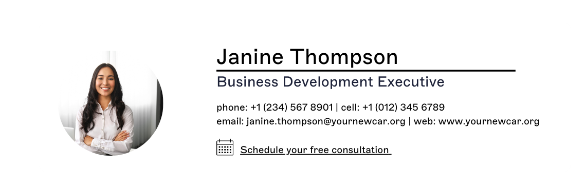 pro email signature with booking link