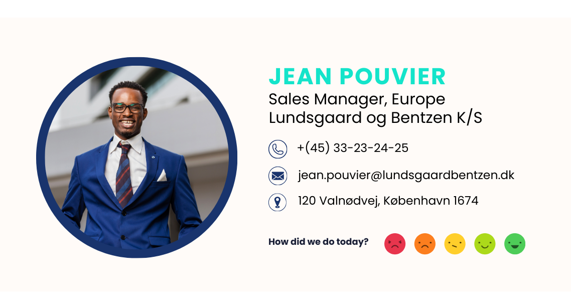 one click feedback icons in email signature layout