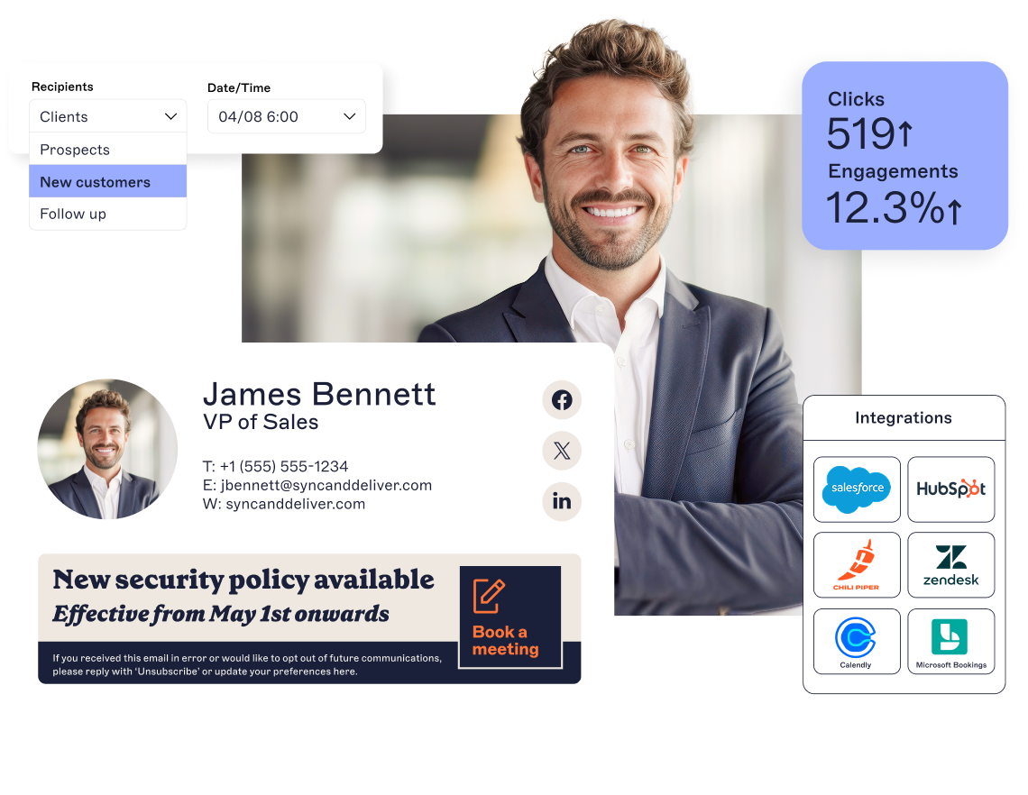emal signature app integrations like Salesforce and HubSpot