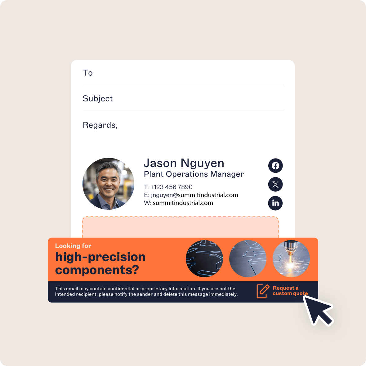 custom email signature for plant operations manager