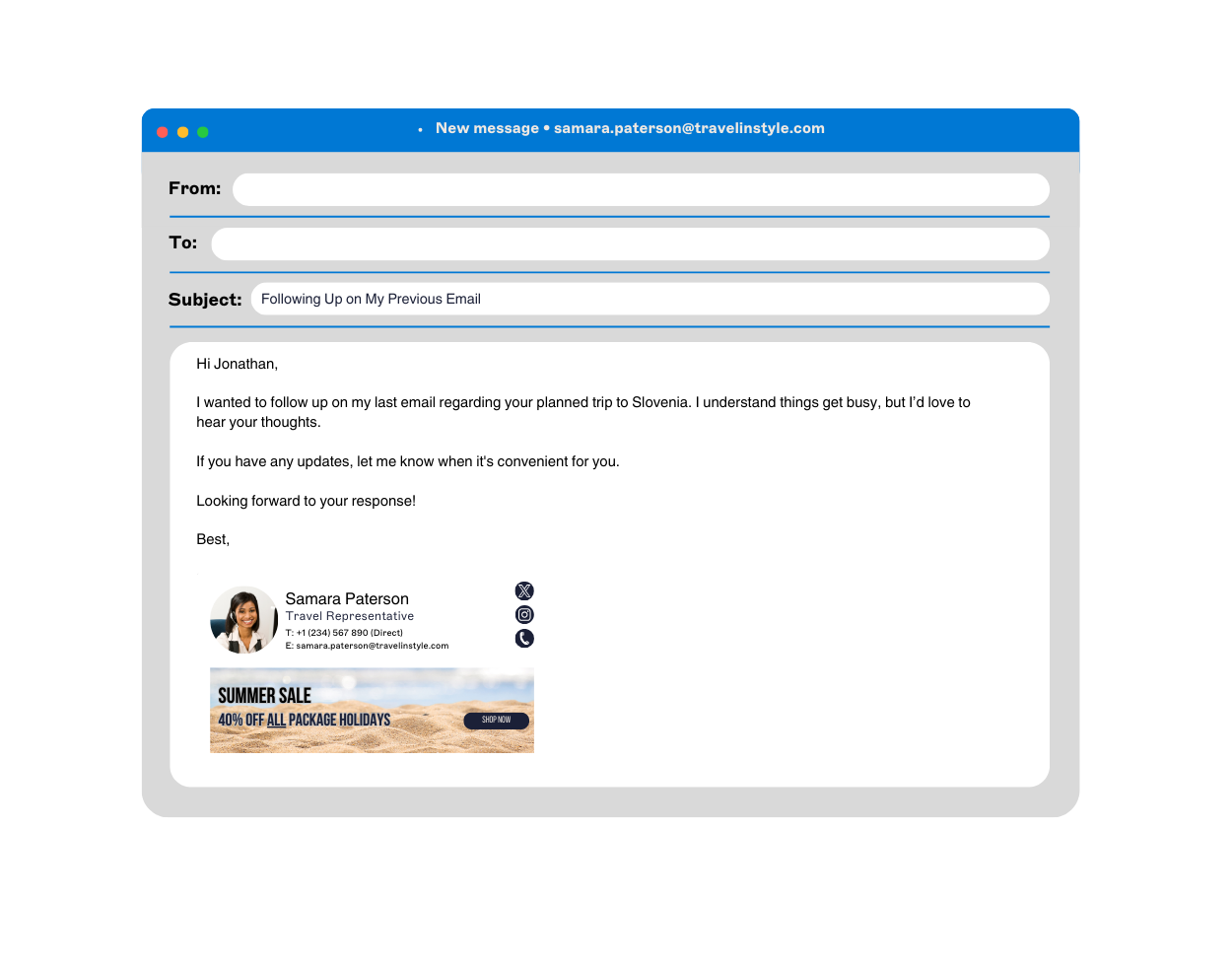 follow up email template
