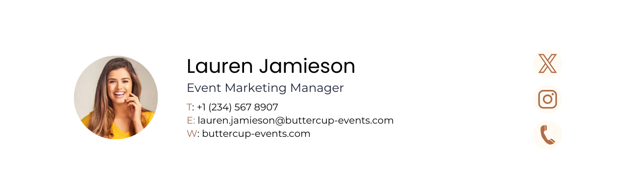 professional email signature example