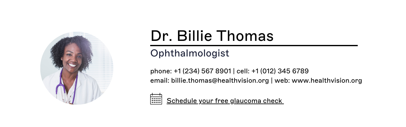 ophthalmologist email signature
