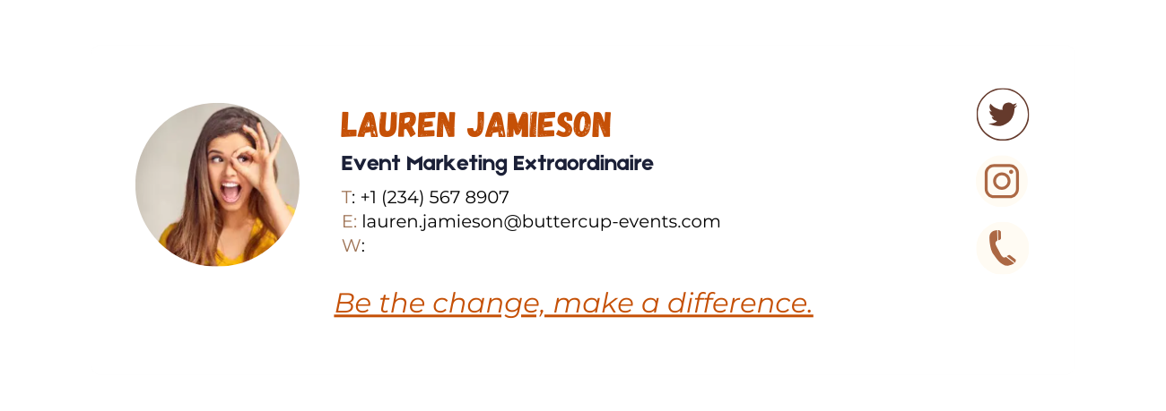 unprofessional email signature example