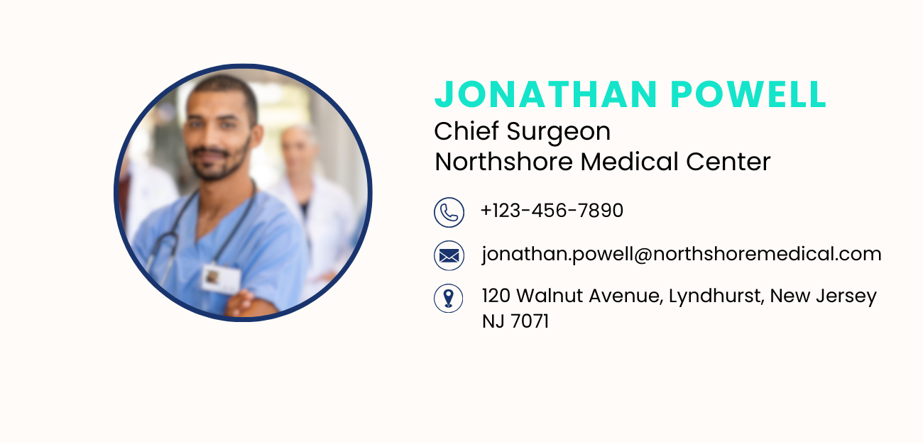 blurry email signature with blurry photo