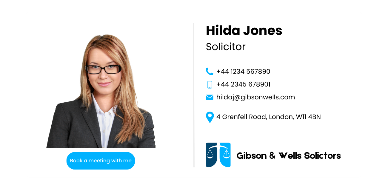 solicitor email signature template