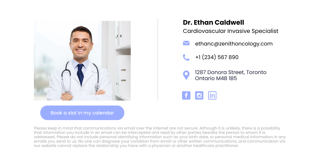 doctor email signature example