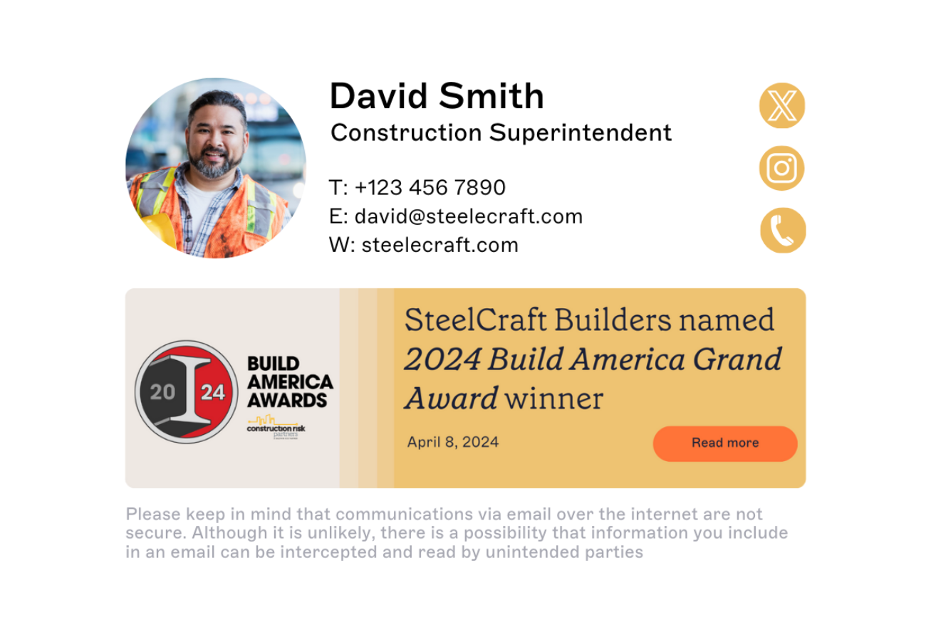 construction superintendent email signature