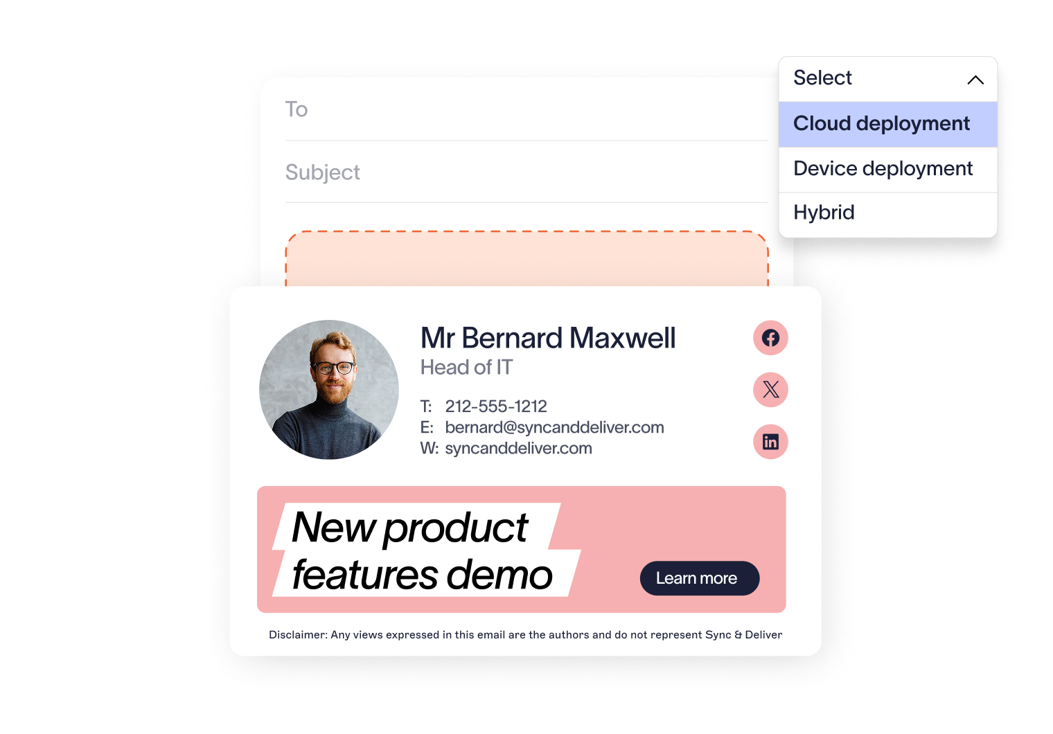choosing server side or client side deployment in an email signature platform