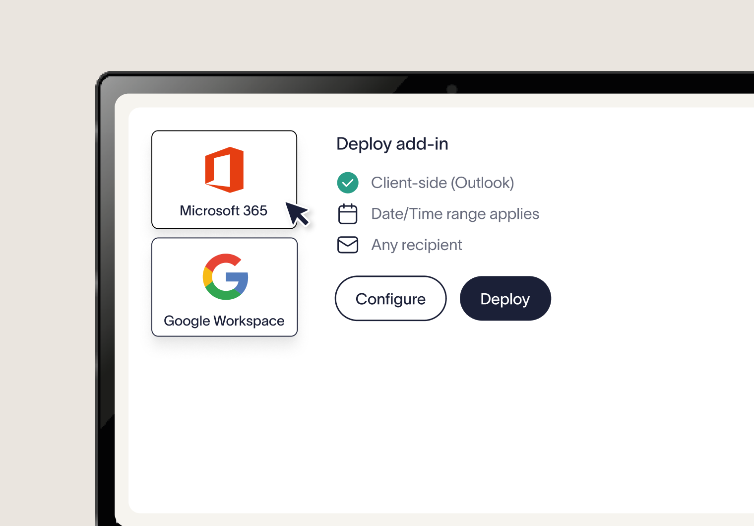 deploying a client side signature in Microsoft 365 or Google Workspace