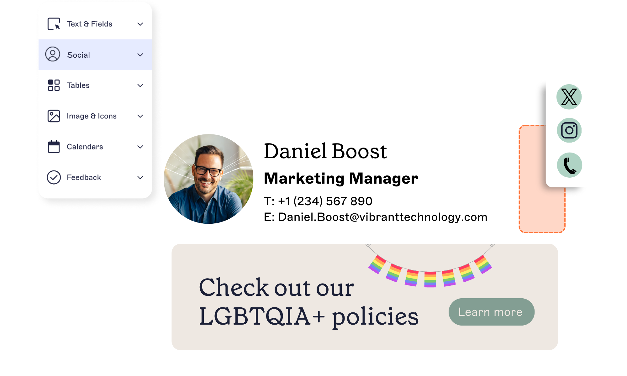 pride email signature in exclaimer