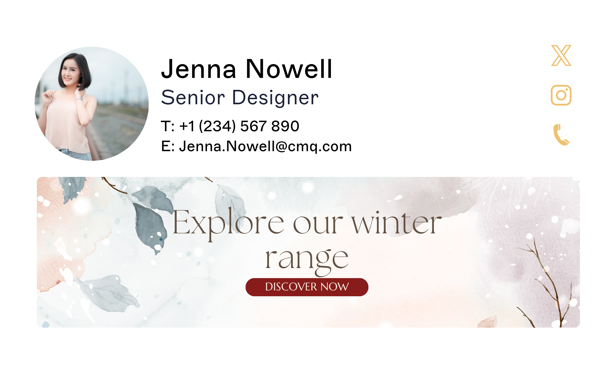 winter email signature