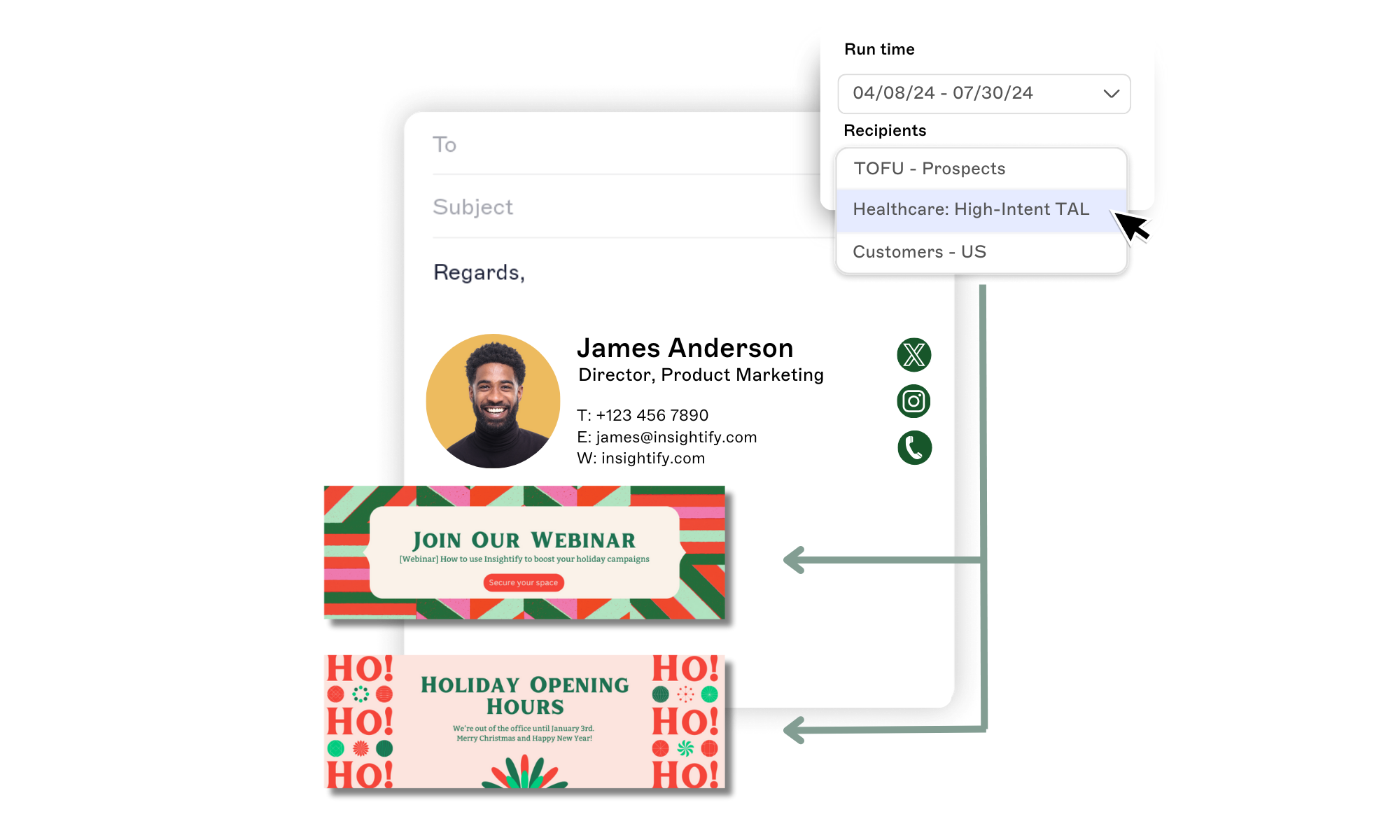 christmas rotating banners in exclaimer