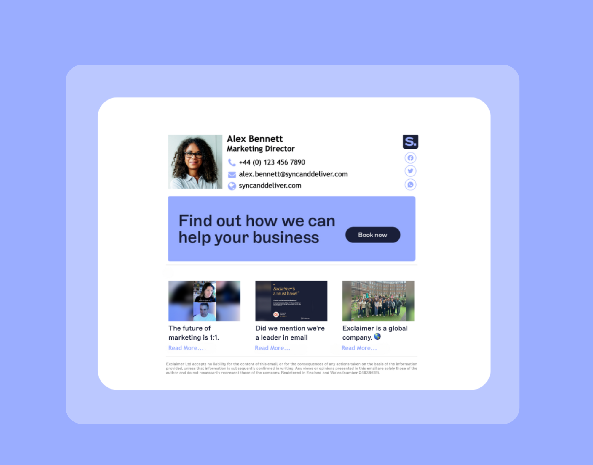 social in email signatures