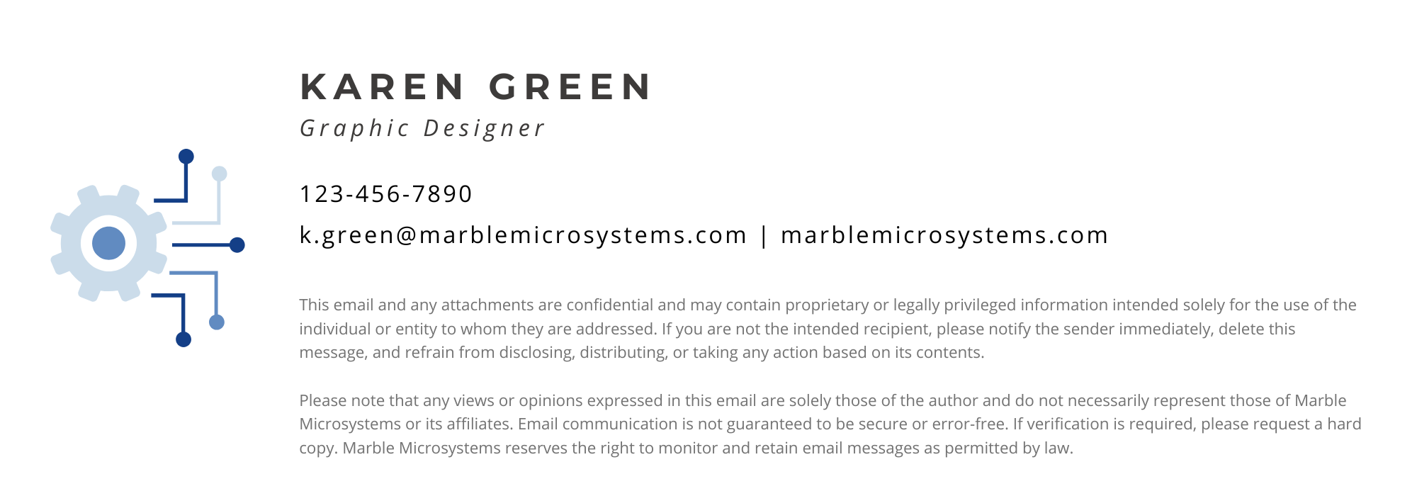 email disclaimer in plain text