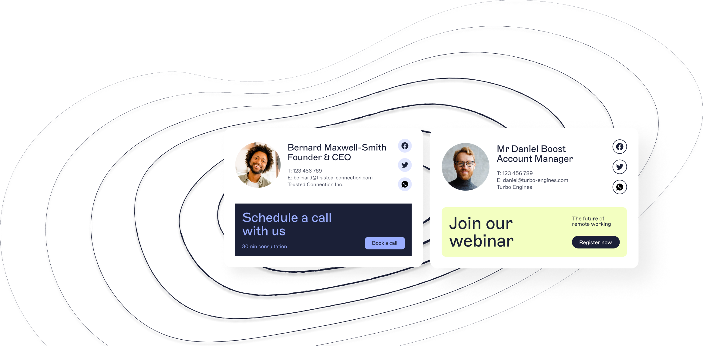 selection of email signature examples