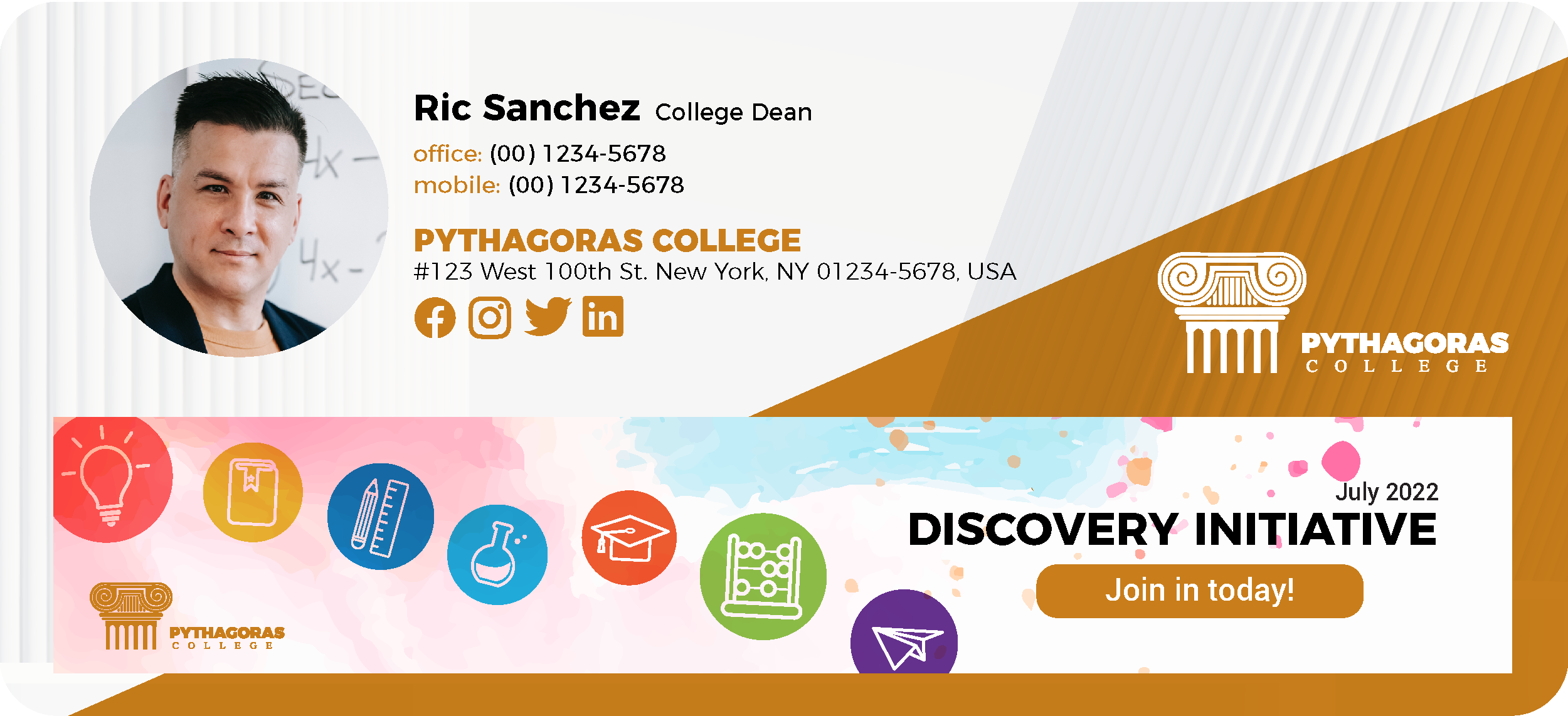 college dean email signature