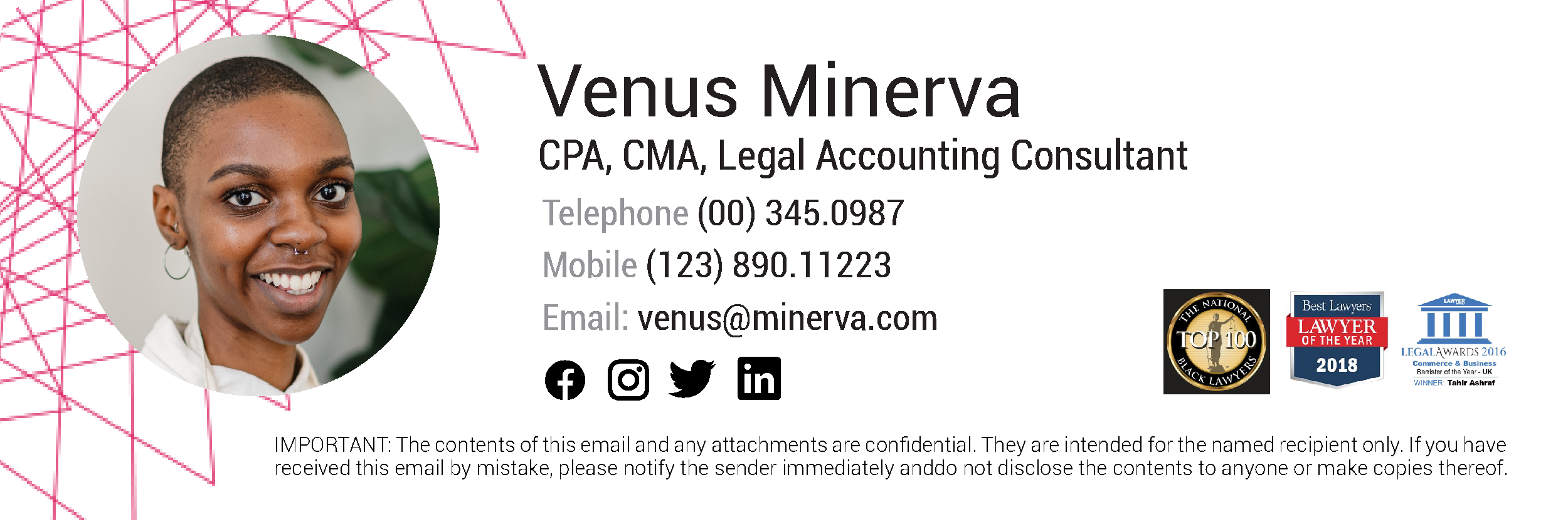 professional email signature legal