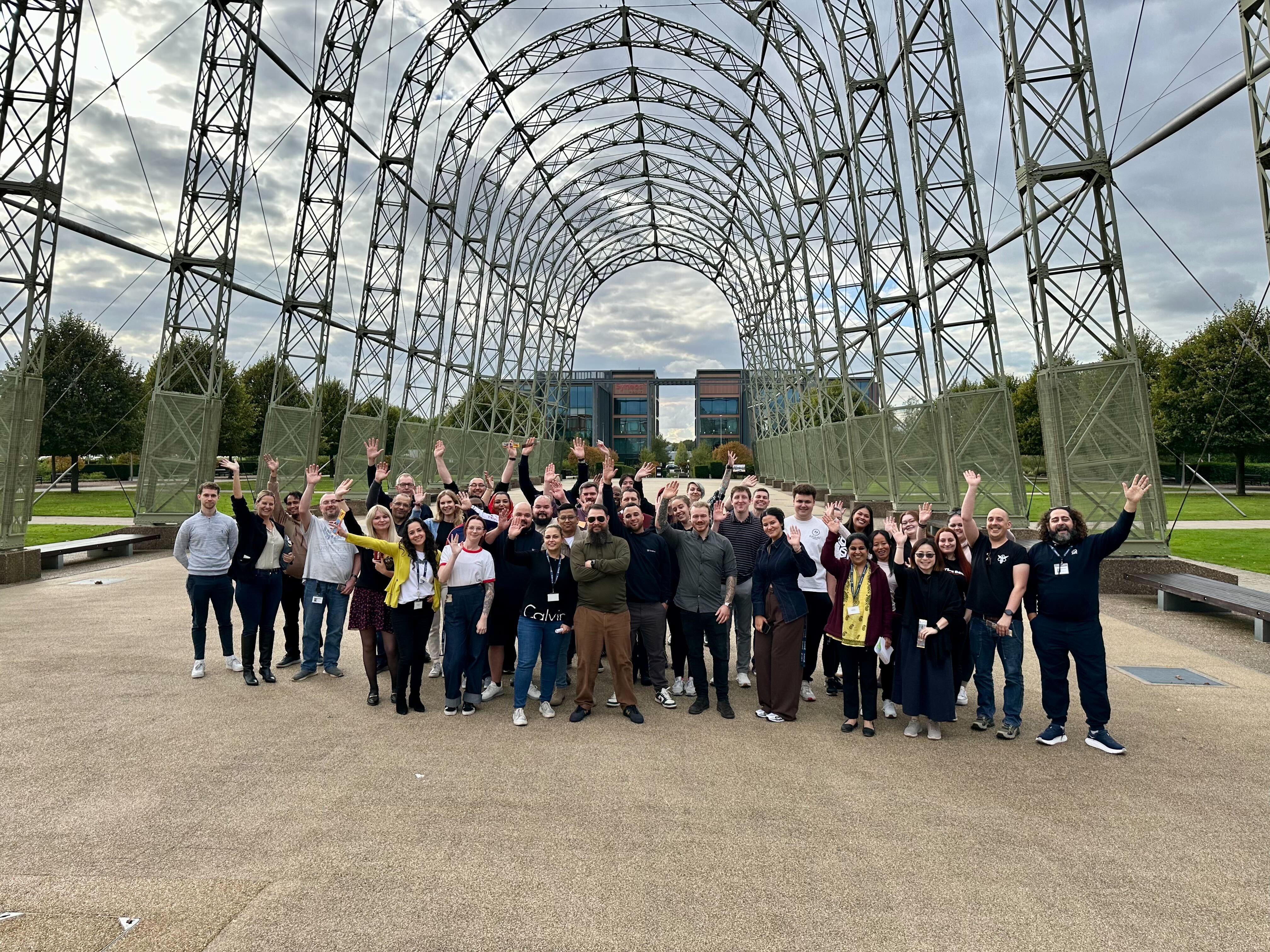 équipe exclaimer à Farnborough