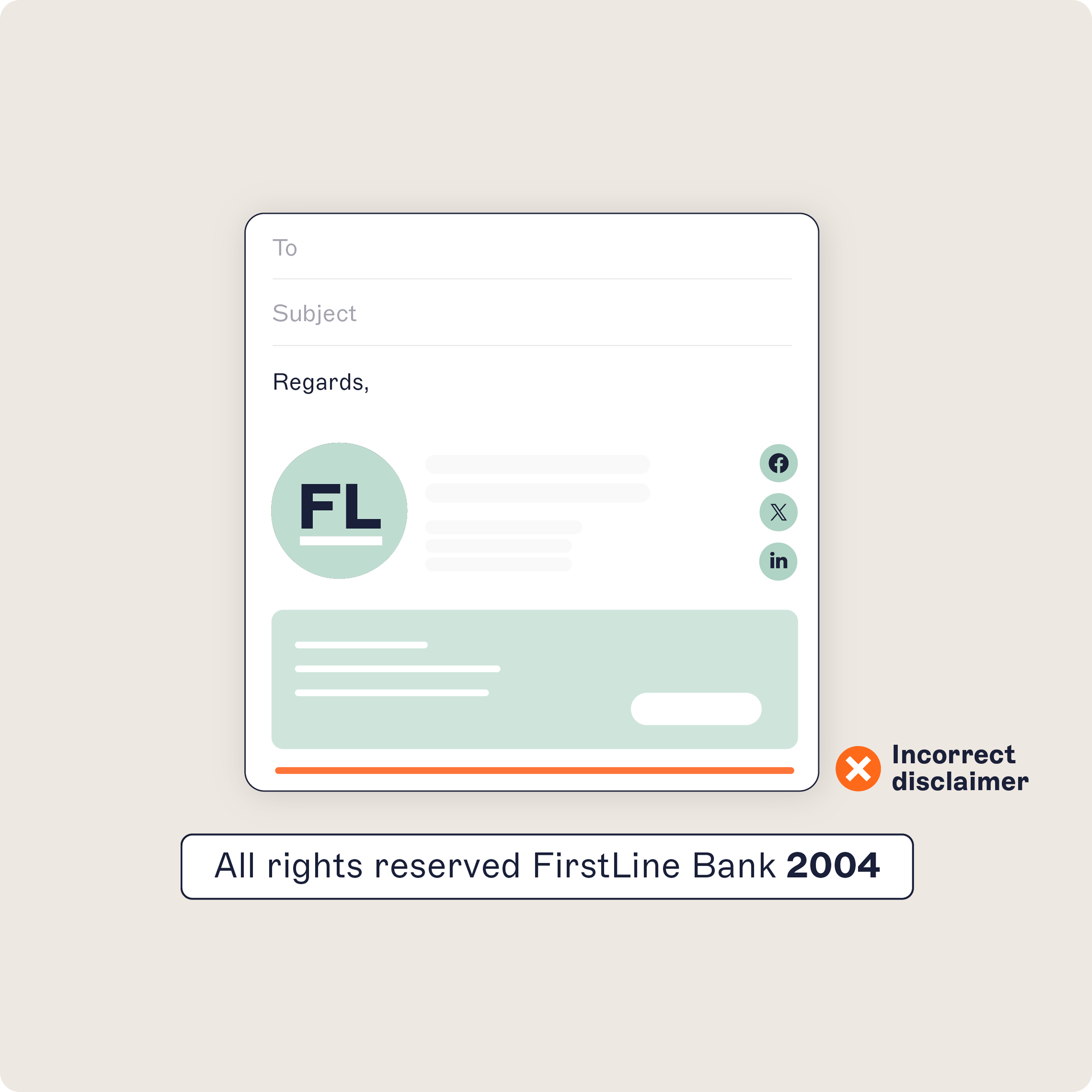 graphic showing incorrect disclaimer