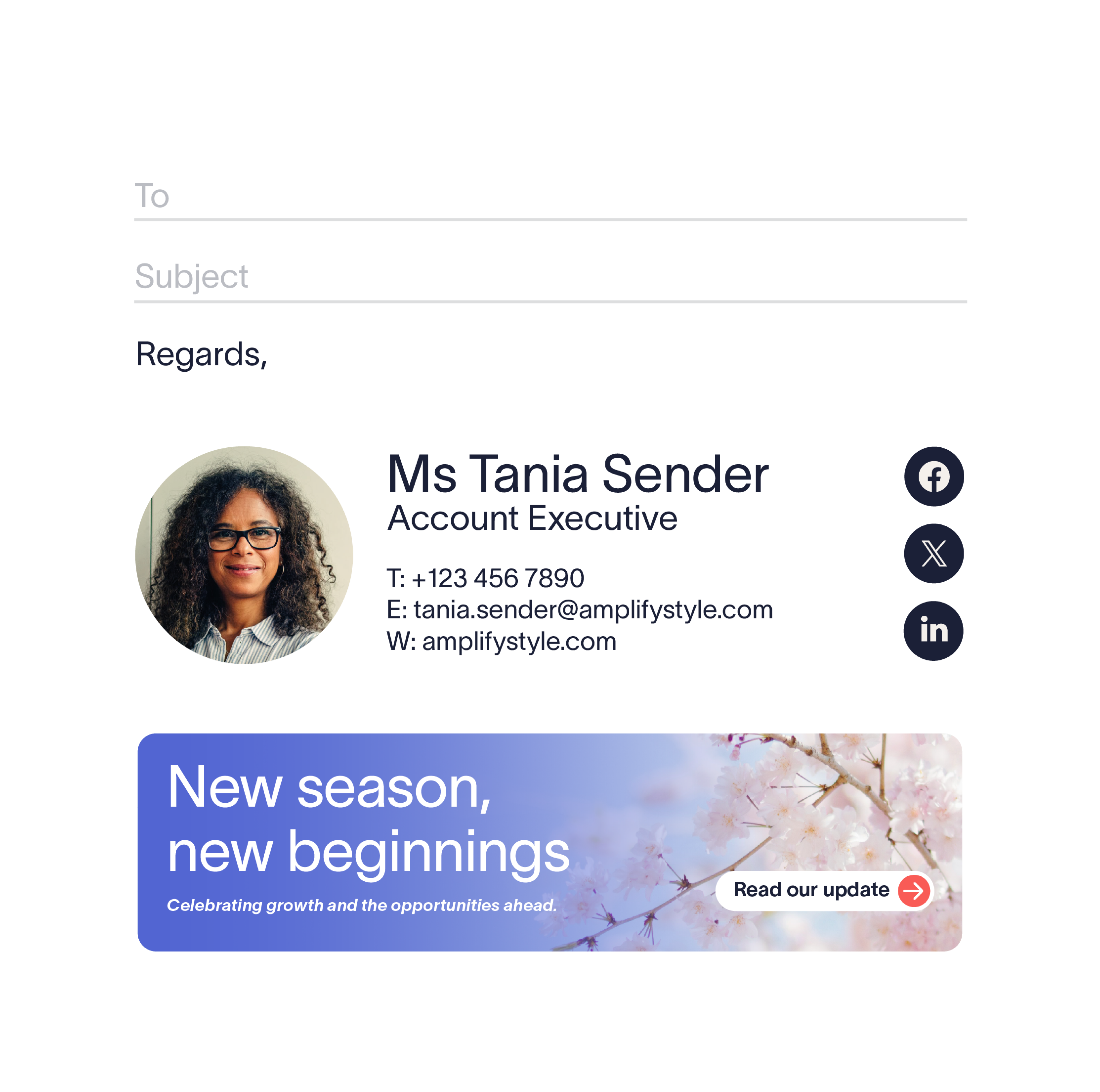 spring email signature example