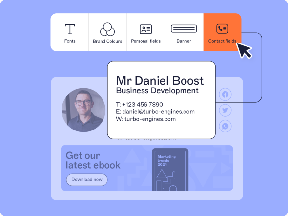 Kontaktdaten der E-Mail-Signatur
