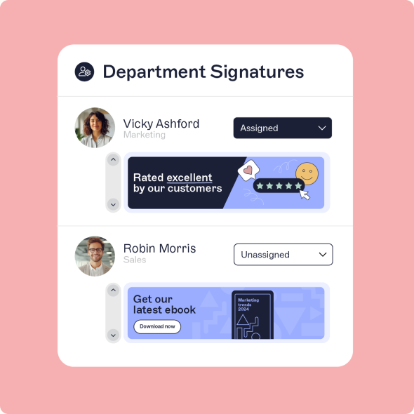 exemples de bannières de signature de département