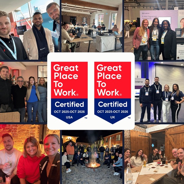 exclaimer great place to work certified