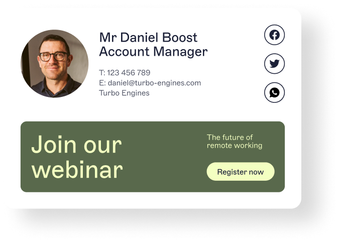 html email signature for an account manager