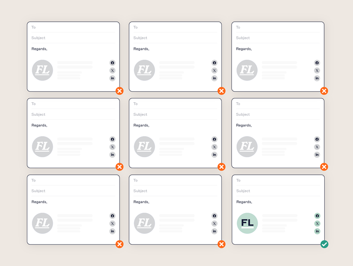 time wasted using native email signature tools