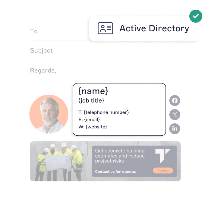 syncing with active directory for email signatures example