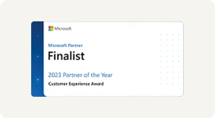 2023 Microsoft Customer Experience Partner of the Year