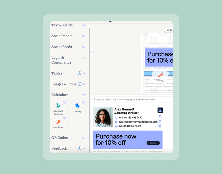 chili piper integration in exclaimer