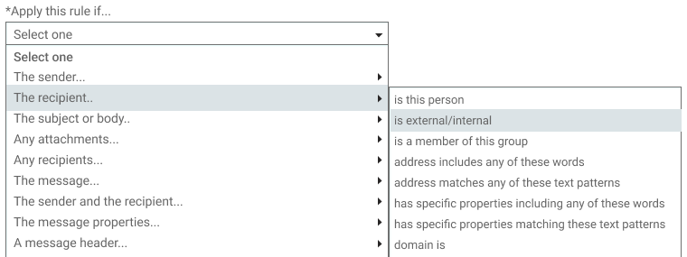 Defining rules for signatures in Exchange