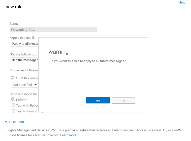 Saving Exchange signature rule