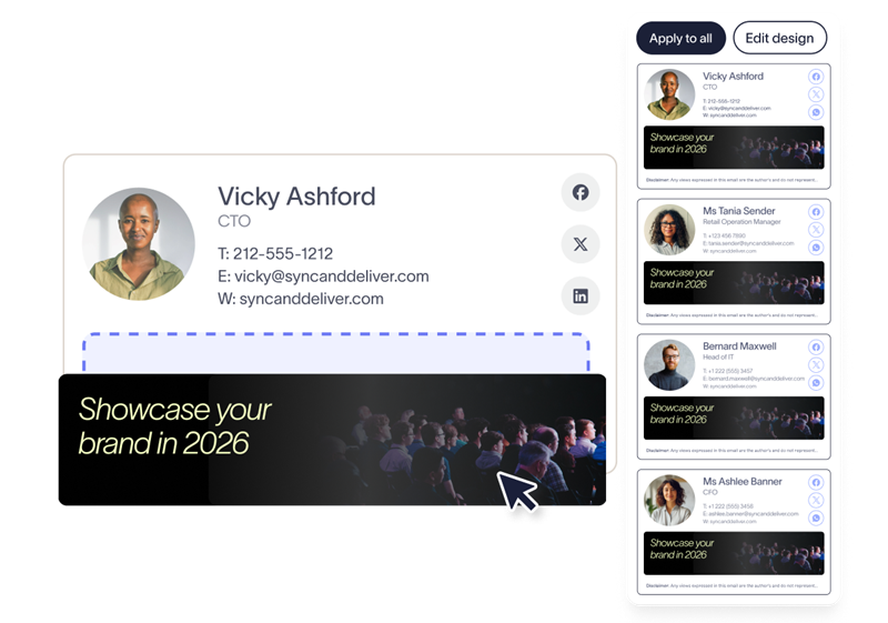 consistent email signatures during a rebrand