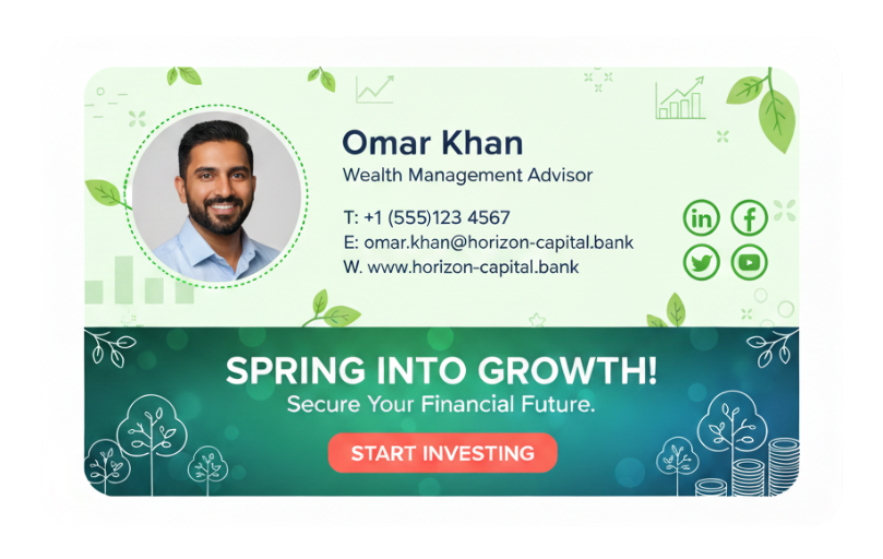 spring sale email signature template