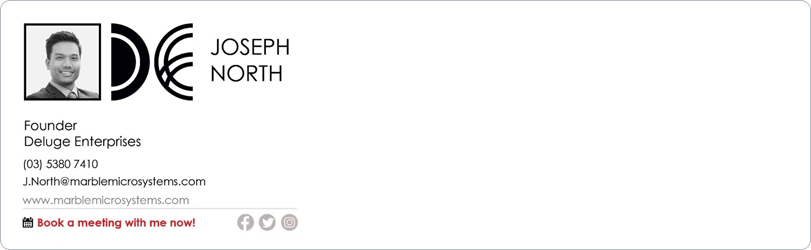 Founder email signature example