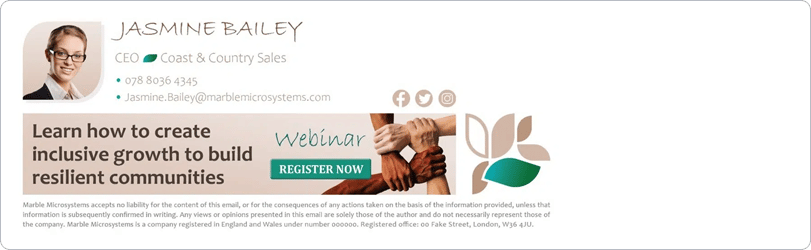 CEO email signature example