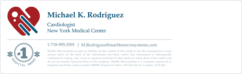 doctor email signature for healthcare