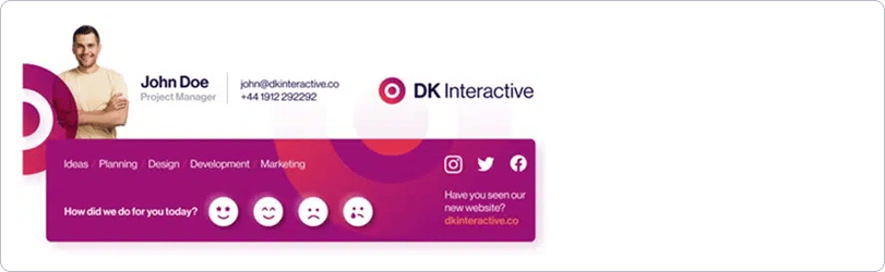 Professional email signature example