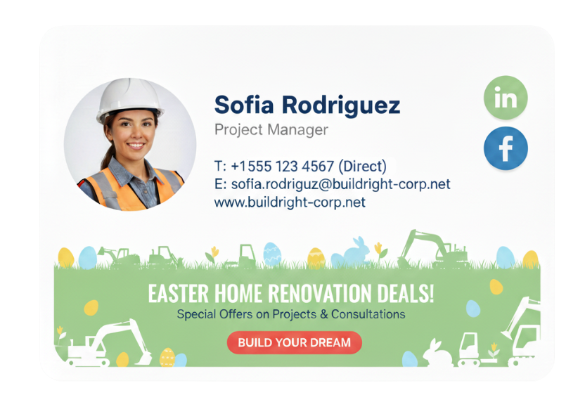 easter email signature template